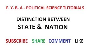 Distinction Between The State amp Nation [upl. by Lawson]