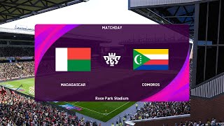 Madagascar vs Comoros 07062024 FIFA World Cup Qualification CAF PES 2021 [upl. by Ynattyrb]