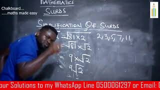 Surds Explained SHSHigh School Maths [upl. by Jews355]