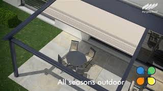 Pergola Roof  Motorized Retractable Awning [upl. by Ydna812]