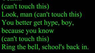 Mc Hammer Cant Touch This Lyrics [upl. by Persons]