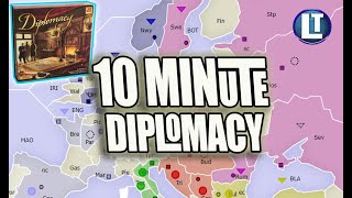 My Longest DIPLOMACY game in TEN MINUTES  Avalon Hill  Backstabbr  Abbreviated gameplay [upl. by Strephon]