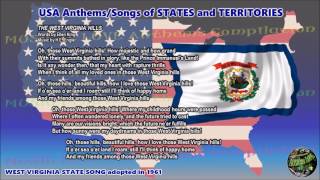 West Virginia State Song THE WEST VIRGINIA HILLS with vocal and lyrics [upl. by Lirbij803]