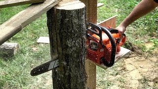 Making A Quick and Dirty VERTICAL Chainsaw Mill [upl. by Kinelski97]