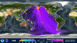 120 Years of Earthquakes and Their Tsunamis 19012020 [upl. by Luthanen722]