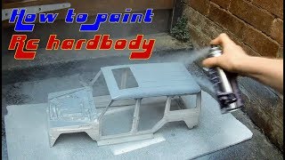 How to paint RC hardbody Part 1 amp spray painting tips [upl. by Malas]