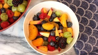 Fruit Salad Recipe with Mint Simple Syrup  How To Make Fruit Salad [upl. by Goldin]