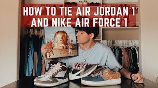 How to LACE Jordan 1s and Air Force 1s Tutorial Travis Scott Edition [upl. by Eliezer]