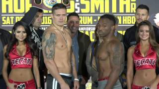 Ring TV Live  HOPKINS VS SMITH JR OFFICIAL WEIGH IN  12162016 [upl. by Idok]