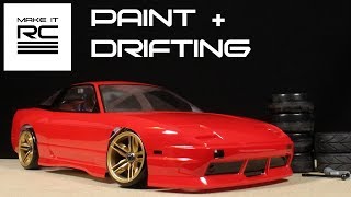 Budget RC Drift Build Part 3 Painting  Mounting Body and Drifting [upl. by Tullusus]