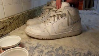 How to Clean Air Jordan 1s All White READ DESCRIPTION [upl. by Manaker]