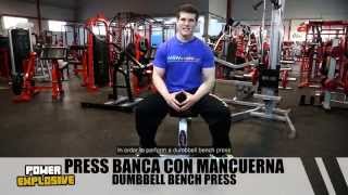 Press Banca con Mancuernas  Dumbbell Bench Press  HSN Guía Ejercicios [upl. by Annair944]