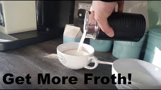 How to Get More Froth from Your Nespresso Coffee Aeroccino  Nespresso tips and help [upl. by Aleyak]