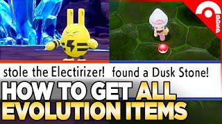 How to Get All Evolution Items in Pokemon Brilliant Diamond amp Shining Pearl [upl. by Hgeilhsa]