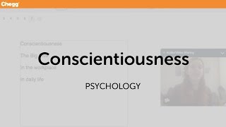 Conscientiousness  Psychology  Chegg Tutors [upl. by Beaumont407]