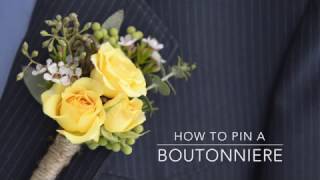 How to Pin a Boutonniere [upl. by Bette-Ann542]