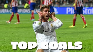 Sergio Ramos AMAZING Real Madrid GOALS [upl. by Isabelle590]