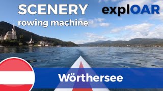 Wörthersee  Lake Wörth  Austria  indoor rowing scenery POV onboard [upl. by Akeryt]