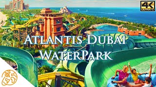 Atlantis Dubai Water Park Slide Aquaventure Waterpark Rides Tour Lazy River and More [upl. by Theodosia]