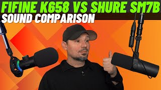 Fifine K658 vs Shure SM7B  microphone sound comparison [upl. by Gniliem]