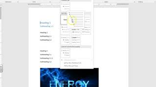 Headings and Subheadings in Word [upl. by Eiveneg]