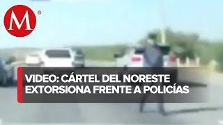 Así es cómo el Cártel del Noreste extorsiona a plena luz del día en la carretera [upl. by Atews]