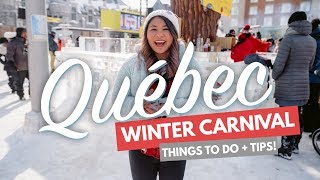 QUEBEC WINTER CARNIVAL  10 Things to do at Carnaval ft the Parade Ice Sculptures amp Food [upl. by Phelgon]