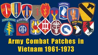 Combat Shoulder Sleeve Insignia Patches earned by Army Vietnam Veterans 19611973 [upl. by Silra]