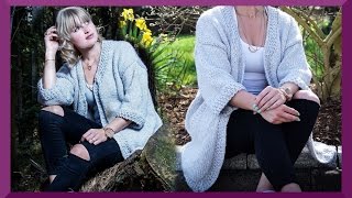 JACKE STRICKEN  OVERSIZE CARDIGAN STRICKJACKE 📝 ANLEITUNG [upl. by Aihseyn]