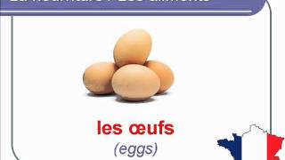 French Lesson 28  FOOD VOCABULARY  NOURRITURE  ALIMENTS Vocabulaire  Alimentos en francés [upl. by Quirk]