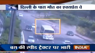 Most Dangerous Road Accidents at NoidaGreater Noida Expressway  India TV [upl. by Hcardahs]