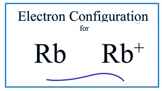 Rb Electron Configuration Rubidium Ion [upl. by Enitsirhc]