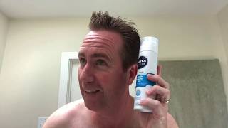 Shaving with Nivea Cooling Shaving Gel and Nivea After Shave Balm [upl. by Kaiulani995]