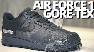 REALLY WATERPROOF Nike Air Force 1 GoreTex Review amp Waterproof test [upl. by Muire]