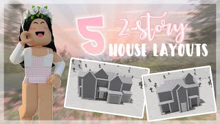 5 house layouts 2story  Bloxburg [upl. by Hilten]