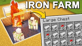 EASIEST Iron Farm in Minecraft 121 Tutorial [upl. by Aiak]