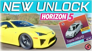 How to get 2003 Toyota Celica SSI in Forza Horizon 5 Live Stream  Festival Playlist Completion FH5 [upl. by Nets627]