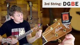 How to Tune a Baritone Ukulele to DGBE Standard Tuning [upl. by Singleton]