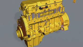 ENGINE ASSEMBLY ANIMATION WITH PART NAMES LABELLED [upl. by Ketty]