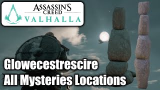 Assassins Creed Valhalla  Glowecestrescire All Mysteries Locations amp Solutions [upl. by Anaicilef]