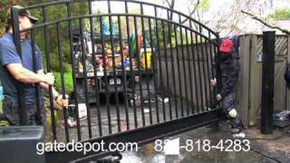 Automatic Driveway Gate Opener Installation [upl. by Sarene]