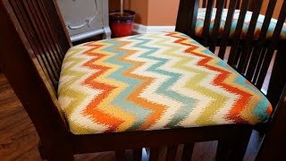 How to Recover Chair Cushions DIY [upl. by Etnaed]