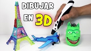 Como dibujar en 3D con un Lápiz 3D  Impresora 3D [upl. by Ettevol]