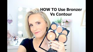 HOW TO Use Bronzer Vs Contour [upl. by Ynattib767]