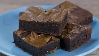 Nutella Brownies aus 3 Zutaten Ein Kuchen Rezept wenn es mal schnell gehen muss [upl. by Akisej]