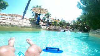 Waterslides at Aquaventures Waterpark Atlantis the Palm Dubai  Lazy River [upl. by Aliuqat58]