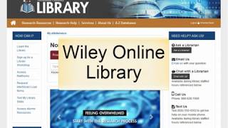 Wiley Online Library [upl. by Llerreg]