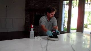 Honing Etched Marble amp Sealing By Granite Shield [upl. by Ethelda]