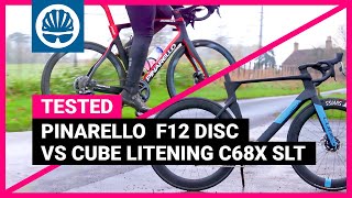 Superbike Shootout  Pinarello Dogma F12 vs Cube Litening C68X [upl. by Derick]