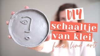 DIY KLEI schaaltje met abstract gezichtje Creatief met Vtwonen en de Action [upl. by Abigale]